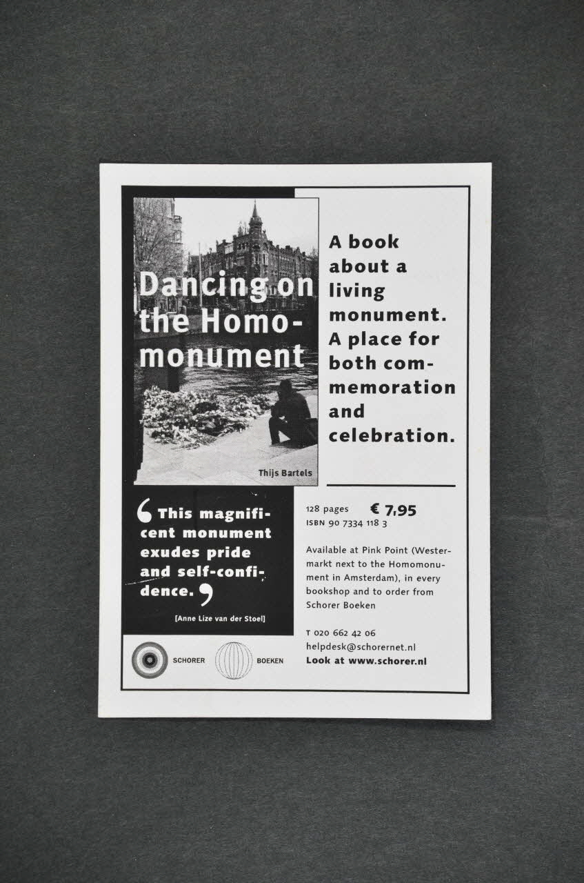 SAD Schorer Stichting flyer "Dancing on the Homo monument" Pays-Bas 2004 2005.100.4 Photo Mucem