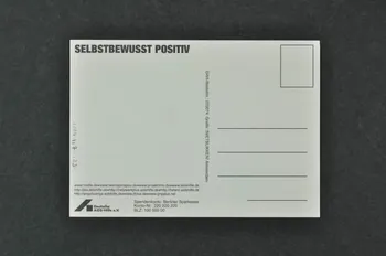 Deutsche Aids-Hilfe carte postale "Ich bin wer ich bin HIV +."(Je suis qui je suis) Allemagne 2004 2004.117.23 Photo Mucem