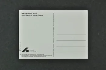 Deutsche Aids-Hilfe carte postale "Ich bin bereit HIV + (Je le suis déjà ) Allemagne 2004 2004.117.24 Photo Mucem