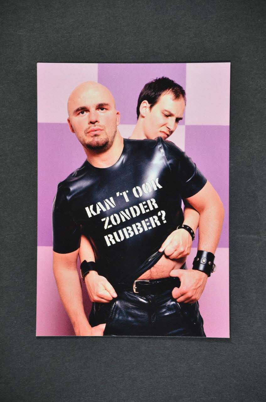carte postale "Kan 't ook zonder rubber ?" (traduire) 2005.100.47 Photo Mucem
