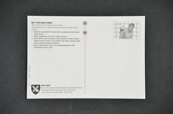 carte postale "Kan 't ook zonder rubber ?" (traduire) 2005.100.47 Photo Mucem