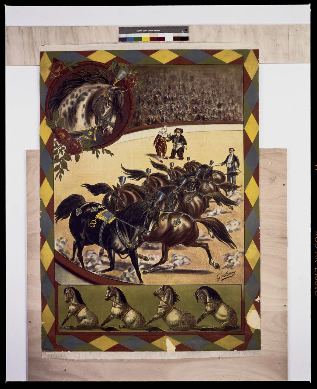 photographie Numéro d'équitation, chevaux. Affiche. G. Soury (auteur) Ph.2001.2.223 Photo