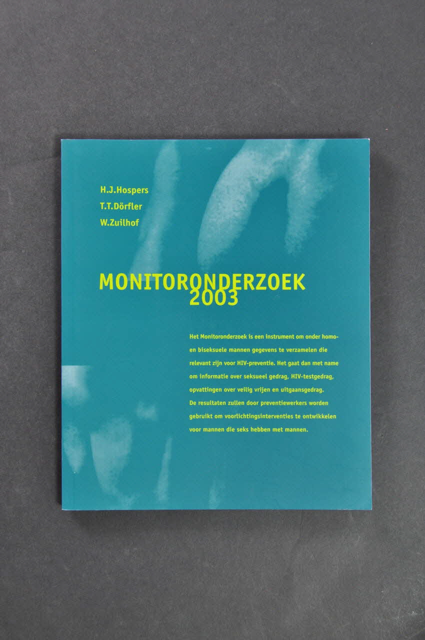 SAD Schorer Stichting BROCHURE "Monitoronderzoek 2003" Pays-Bas 2003 2005.100.58 Photo Mucem