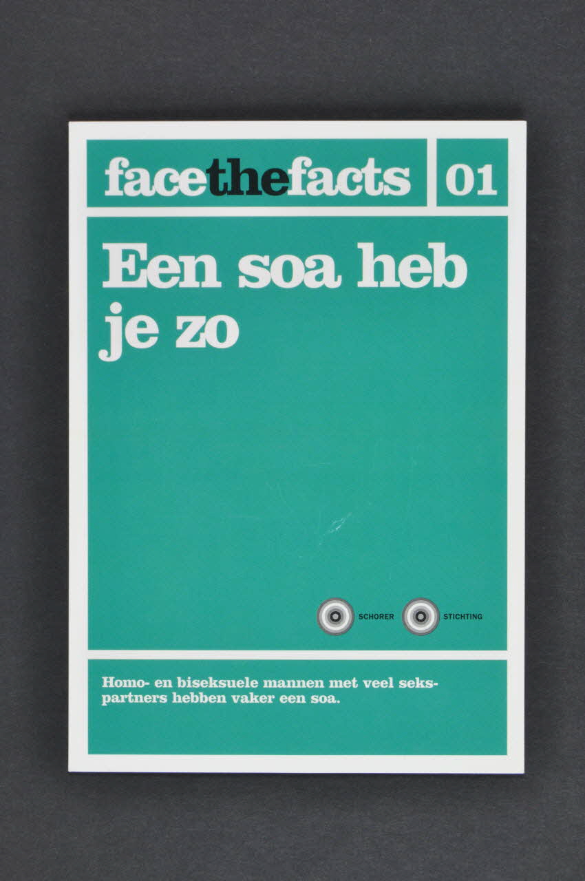 SAD Schorer Stichting carte postale "Face the facts. 01. Een soa heb je zo" (traduction) Pays-Bas 2004 2005.100.8 Photo Mucem