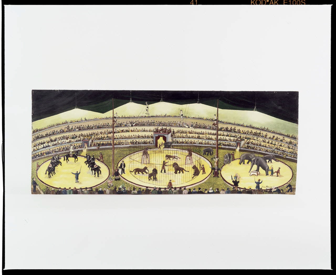 photographie Le cirque. Peinture à l'huile sur contreplaqué. Jean Fous (auteur). Entre 1920 et 1971 Ph.2003.2.268  Photo