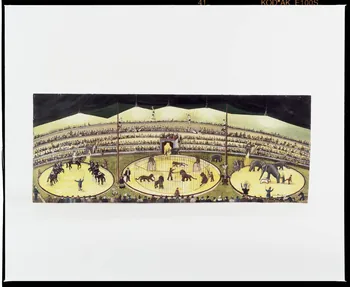 photographie Le cirque. Peinture à l'huile sur contreplaqué. Jean Fous (auteur). Entre 1920 et 1971 Ph.2003.2.268  Photo