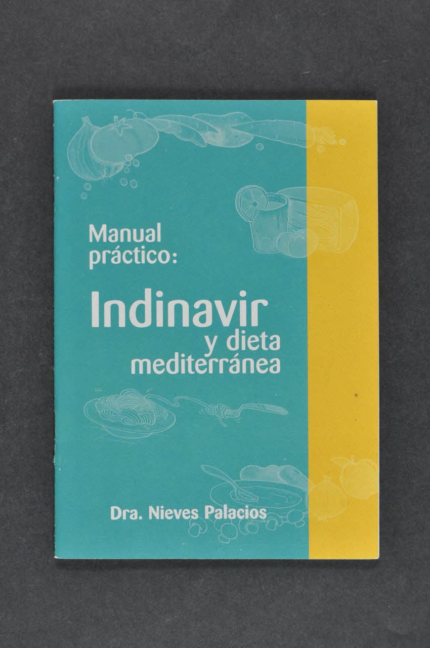 Laboratoire Merck BROCHURE "Manuel practico : Indinavir y dieta mediterranea" (Manuel pratique : Indinavir et diète méditerranéenne) Espagne 1998 2003.101.40 Photo Mucem