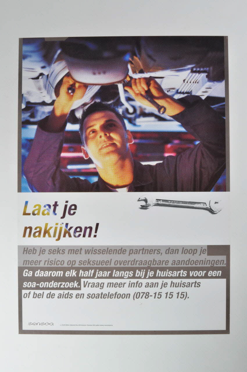 Sensoa affiche "Laat je nakijken !" (Laisse-moi vérifier ??) Belgique 2002/11 2004.118.3 Photo Mucem