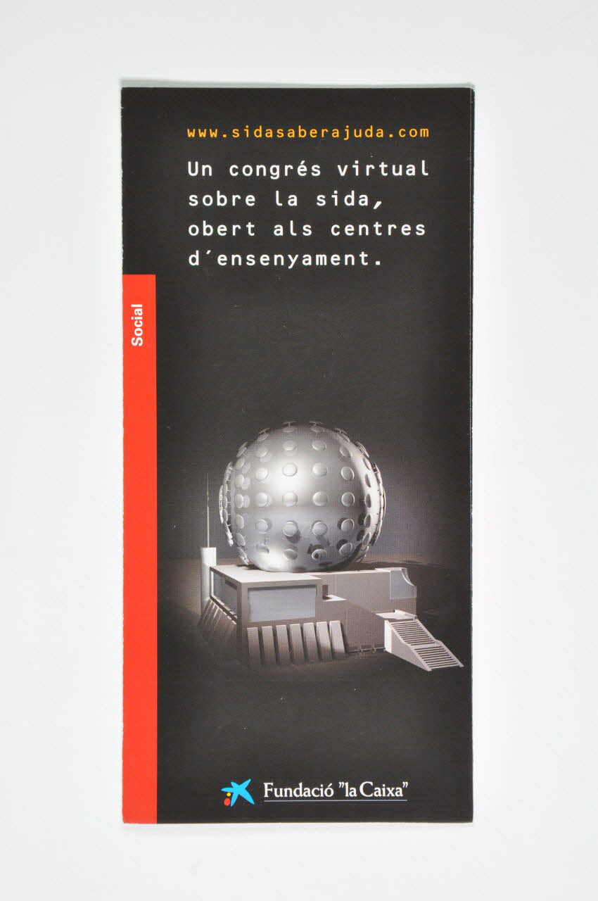 Fundacio "La Caixa" Dépliant "Un congrès virtual sobre la sida..." (Un congrès virtuel sur le sida) Espagne 2001 2003.101.49 Photo Mucem
