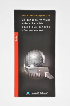 Fundacio "La Caixa" Dépliant "Un congrès virtual sobre la sida..." (Un congrès virtuel sur le sida) Espagne 2001 2003.101.49 Photo Mucem