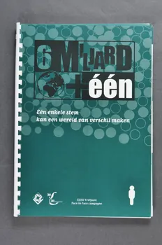 Cgso Trefpunt (Face To Face Campagne) BROCHURE '6 Miljard + éen / Eén enkele stem kan een wereld van verschil maken" (traduire) Belgique 1998 2004.118.38 Photo Mucem