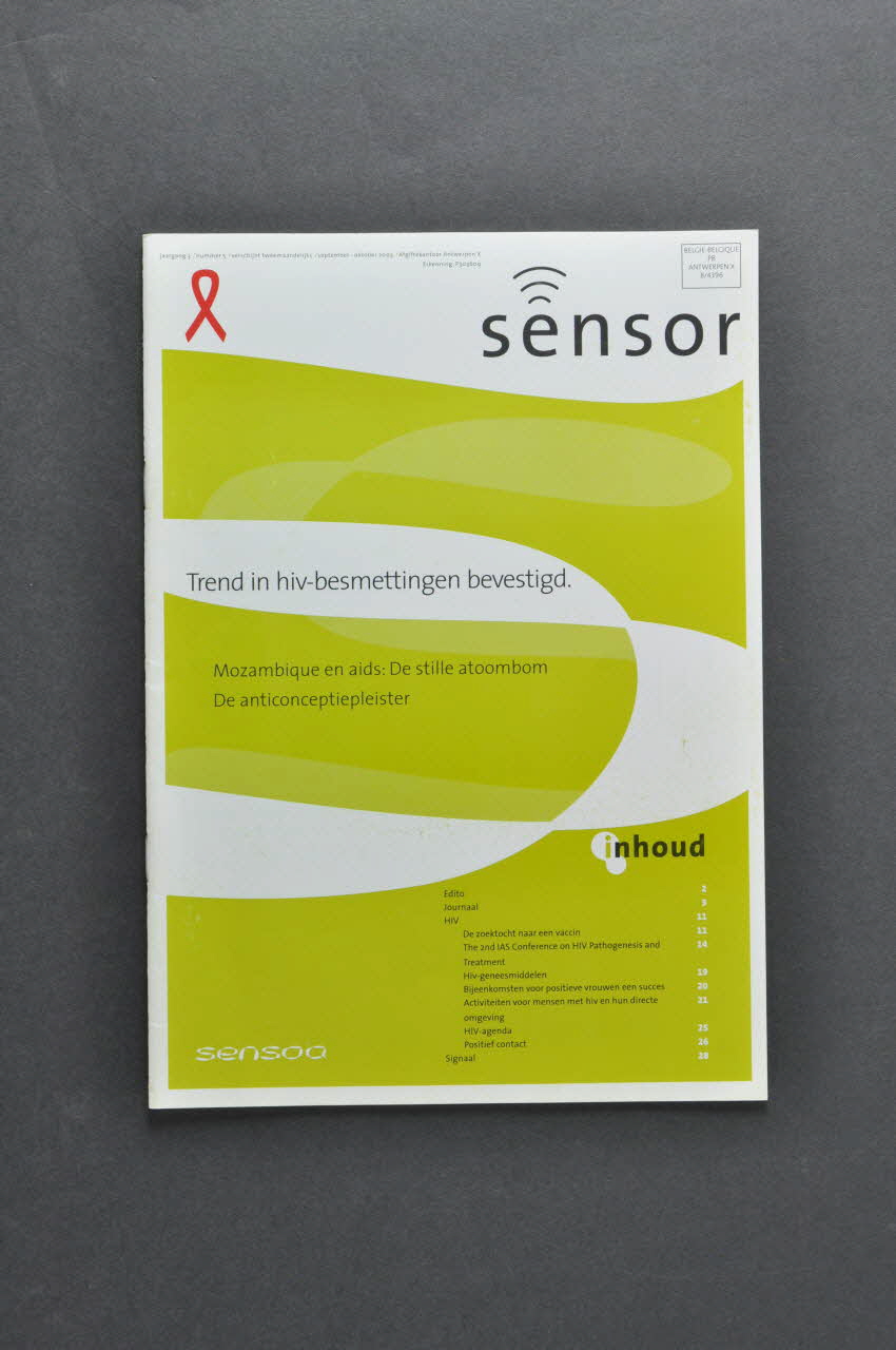 Sensoa Journal associatif "Sensor", n° 5, septembre octobre 2003 Belgique 2003 2004.118.45 Photo Mucem