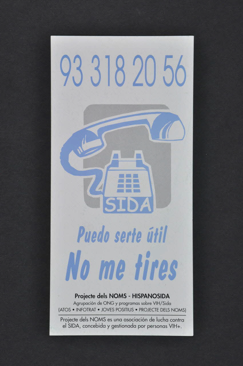 tract "Puedo serte util. No me tires" (Je peux t'être utile. Ne me jette pas.) 2003.101.60 Photo Mucem