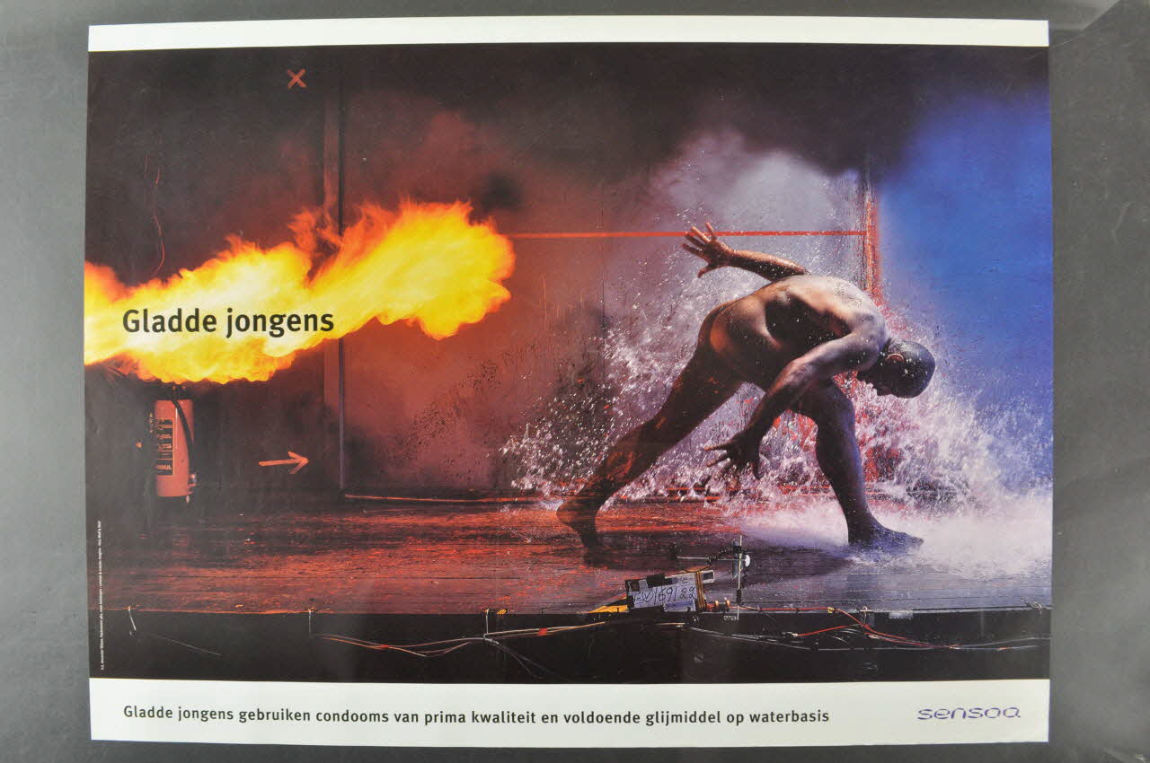 Sensoa affiche "Gladde jongens" (garçons ??) Belgique 2004 2004.118.5 Photo Mucem