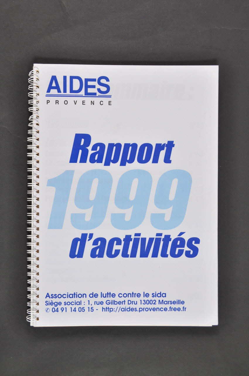 Aides Provence Rapport "Rapport d'activités 1999" France 1999 2005.101.14 Photo Mucem