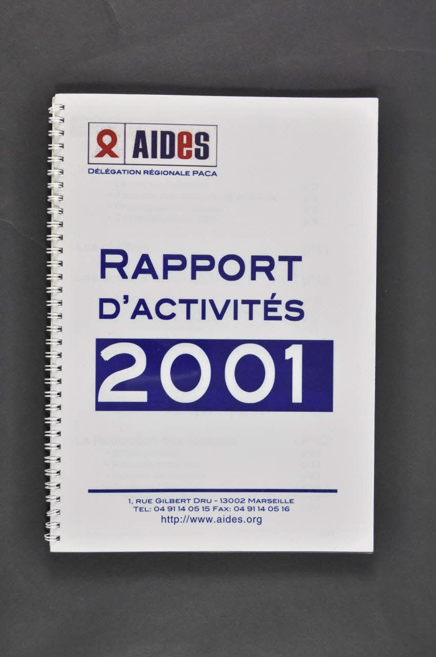 Aides Provence Rapport "Rapport d'activités 2001" France 2001 2005.101.15 Photo Mucem