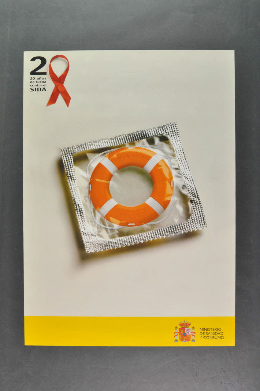 affiche "20 anos de lucha contra el SIDA" (20 ans de lutte contre le sida) 2003.101.82 Photo Mucem