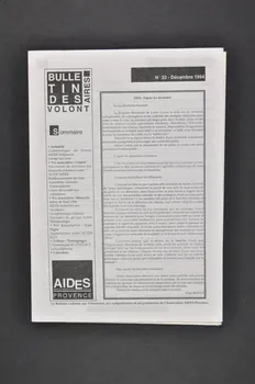 Aides Provence Bulletin associatif Bulletin des volontaires, n° 32, décembre 1994 / Sida France 1994/12 2005.101.20.1-3  Photo Mucem