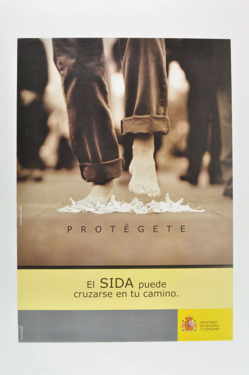 Ministero De Sanidad Y Consumo affiche "Protegete. El sida puede cruzarse en tu camino" (Protèges toi. Le sida peut croiser ton chemin) Espagne 2000 2003.101.85 Photo Mucem