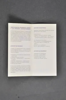 Dépliant Servei Municipal de Prevenció i Atenció a les Persones Drogodependents 2003.102.16 Photo Mucem