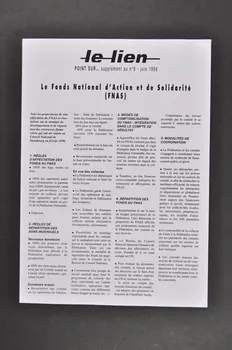 Aides Fédération Nationale Bulletin "Le lien", juin 1996,  n° 8 supplément / Le Fonds National d'Action et de Solidarité (FNAS) France 1996/6 2005.101.40 Photo Mucem