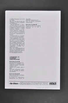 Aides Fédération Nationale Bulletin "Le lien", juin-juillet 1996,  n° 9 / Conclusions du rapport Dormont France 1996 2005.101.41.1-2 Photo Mucem