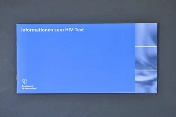 Office Fédéral De La Santé Publique BROCHURE "Informationen zum HIV-test" (Informations sur le test de dépistage des anti-corps anti-HIV) Lorraine, France 2000/6 2004.119.11 Photo Mucem