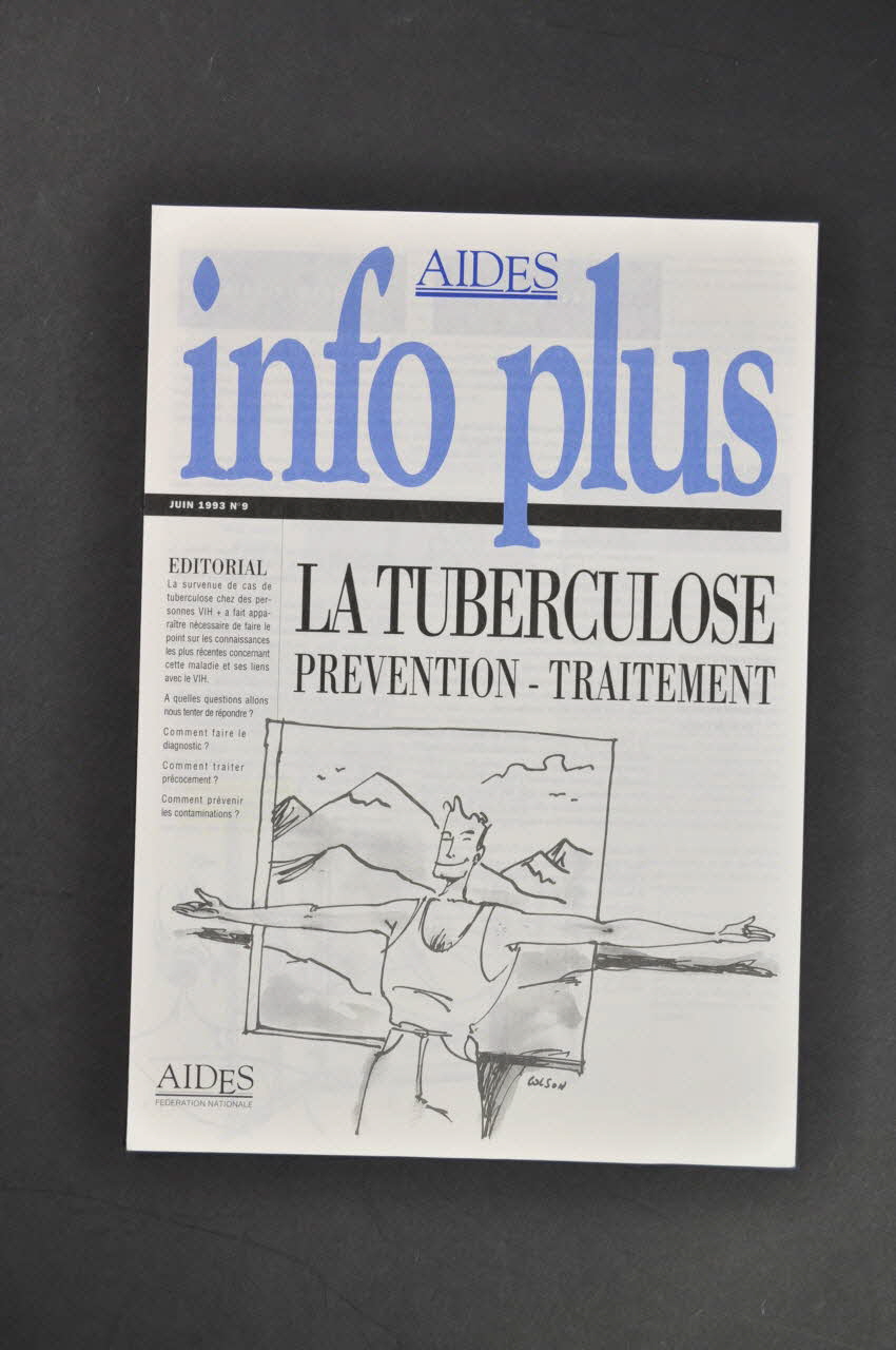 Aides Fédération Nationale Dépliant "AIDES Info Plus, juin 1993, n°9 : "La Tuberculose. Prévention - Traitement" France 1993/6 2005.101.46 Photo Mucem