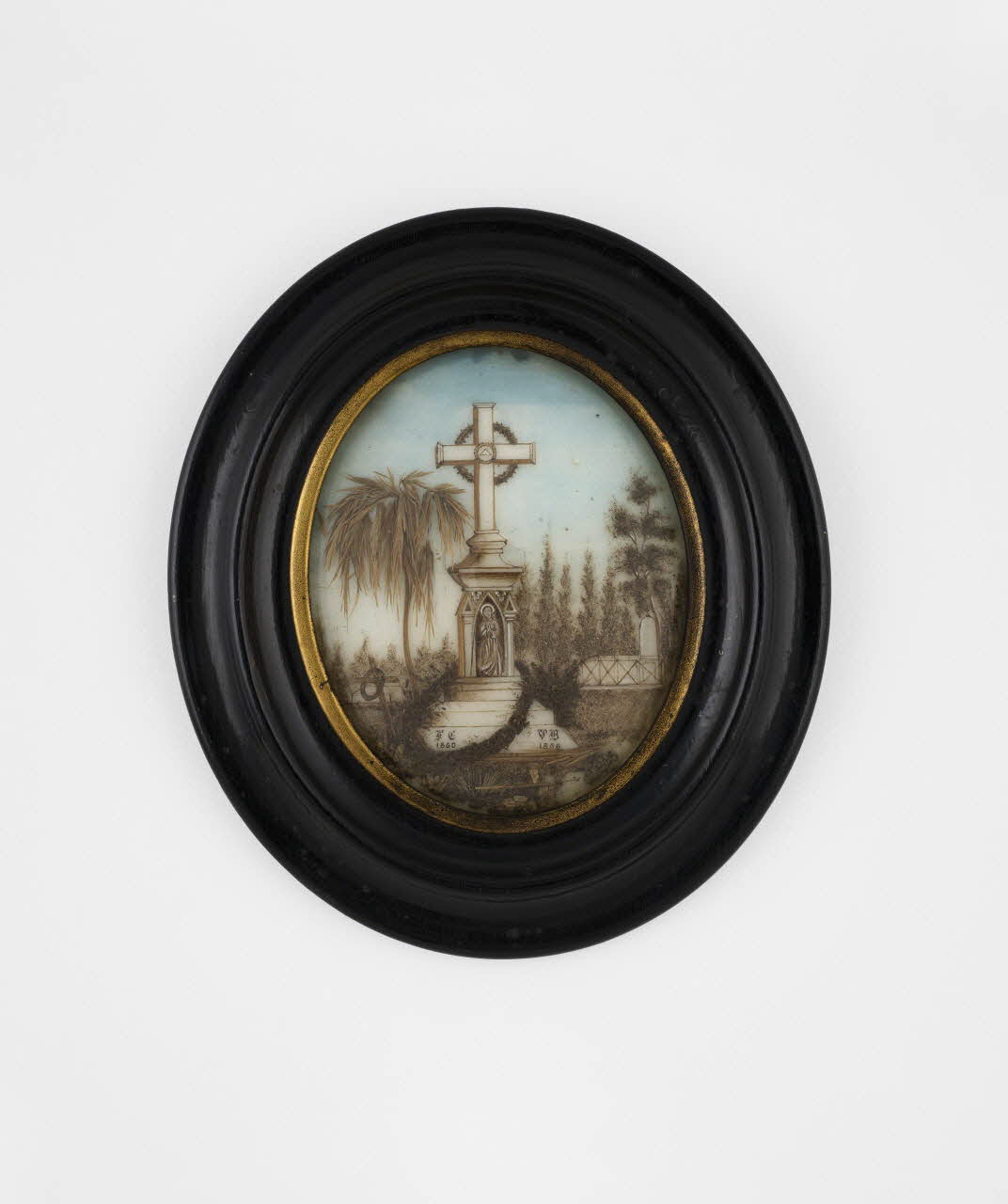 Van Thoff souvenir en cheveux Nord-Pas-de-Calais, France 1866 1982.3.10 Photo Mucem / Marianne Kuhn