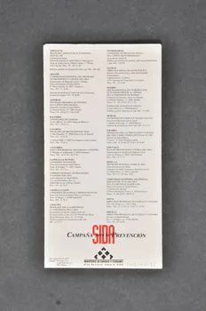 Ministerio De Sanidad Y Consumo. Plan Nacional Dépliant "Disgraciamente, el sida existe. Afortunadamente, la forma de evitarlo tambien?" (Hélas, le sida existe. Heureusement, la façon de l'éviter existe aussi" Espagne 1997 2003.102.32 Photo Mucem