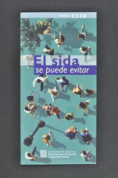 Generalitat De Catalunya, Departament de Sanitat i Assistència Social BROCHURE "El sida se puede evitar"  (On peut éviter d'attraper le sida) Espagne 2001 2003.102.34 Photo Mucem