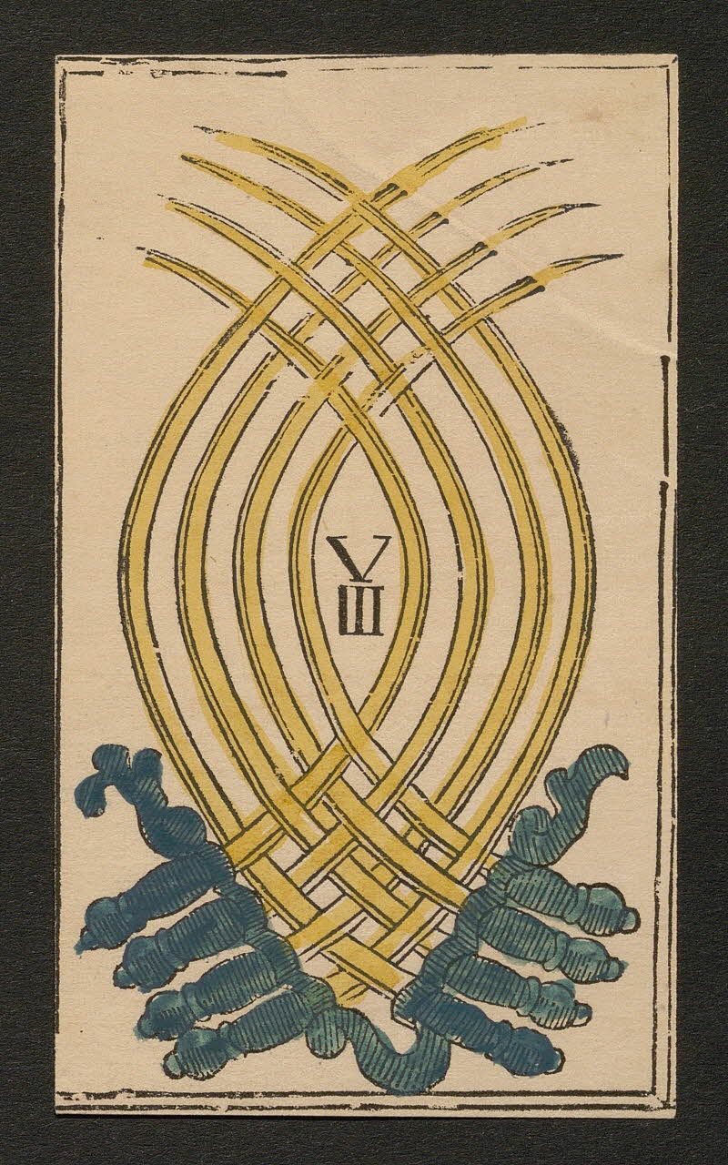jeu de cartes (incomplet) 8 de sabre d'un jeu de cartes ordinaires non-standard 1970.141.253.18 Photo