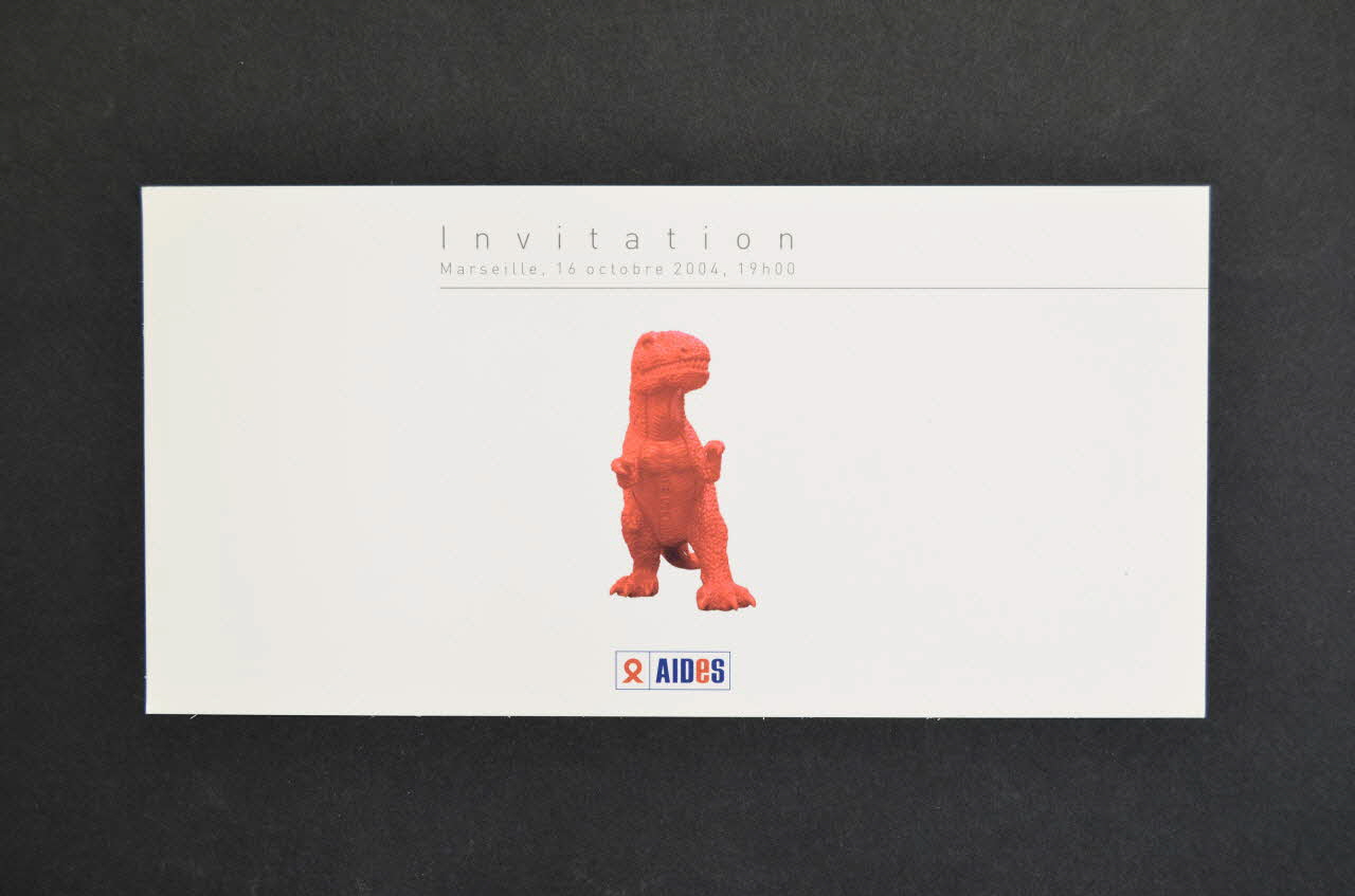 AIDES CARTON D'INVITATION Vente art contemporain" Provence-Alpes-Côte d'Azur, France 2004/10/16 2005.101.83 Photo Mucem