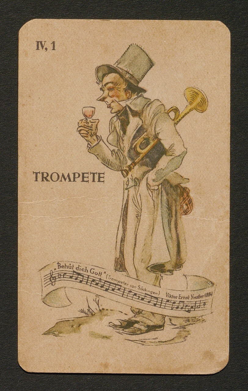 carte à jouer TROMPETTE 2002.32.13  Photo