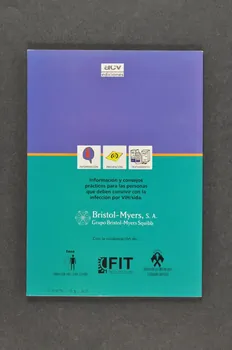Bristol-Myers BROCHURE "Hablemos de la infeccion por VIH / sida con Bristol-Myers" (Parlons de l'infection par le VIH/sida) Espagne 1997 2003.102.8 Photo Mucem