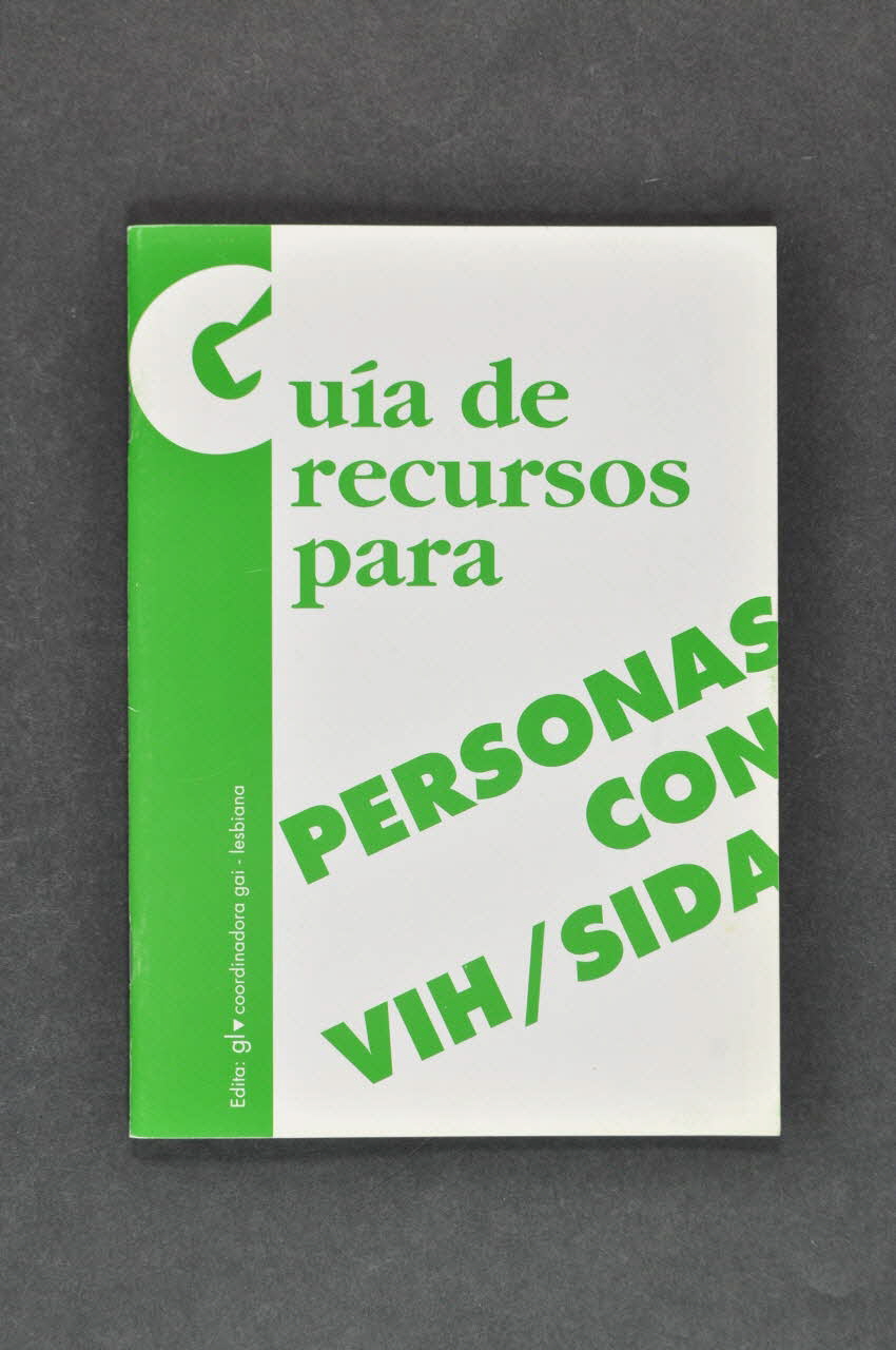 BROCHURE "Guia de recursos para personas con VIH / Sida" (Guide de ressources pour les personnes vivant avec le VIH/sida) 2003.102.9 Photo Mucem