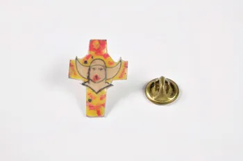 Soeurs de la Perpétuelle Indulgence - San Francisco pin's pin's croix orange France 1993 2003.103.9.1-2 Photo Mucem