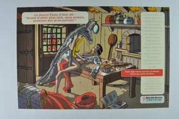 Sida Info Service - Ligne Azur affiche "La douce peau d'Ane dit : avant d'aller plus loin, mon prince, prenons des précautions" France 1999 2003.104.2  Photo Mucem