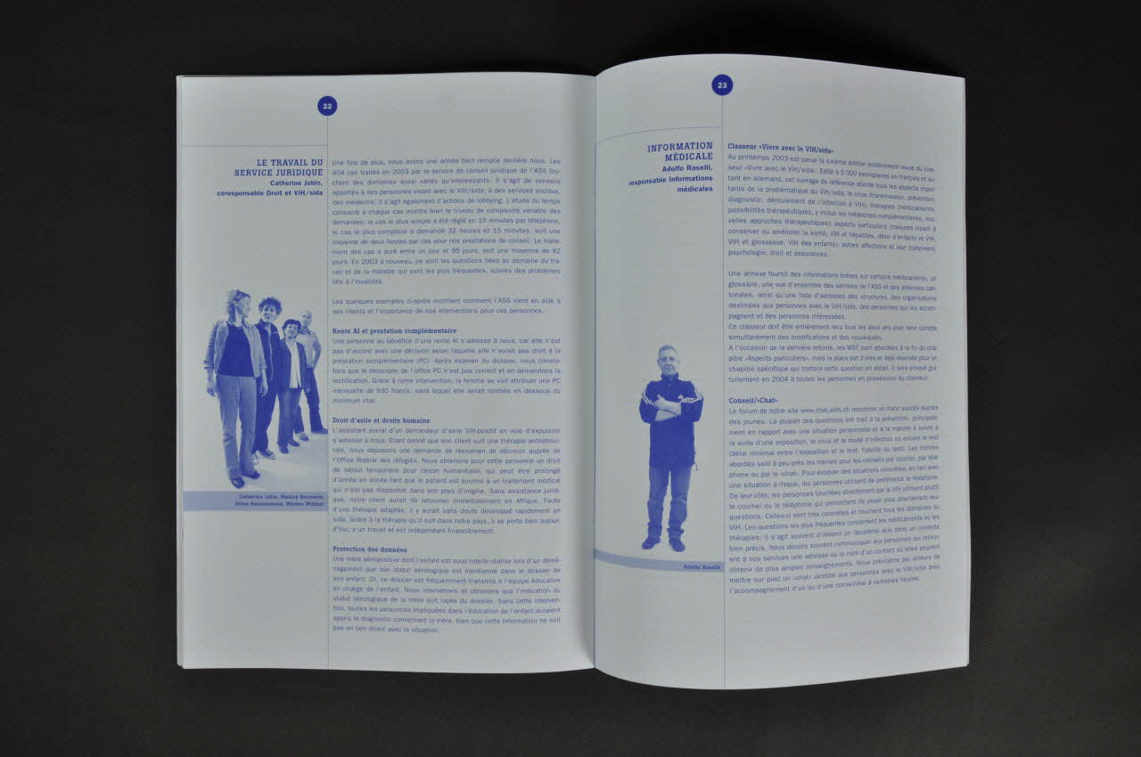 Aide Suisse Contre Le Sida (Ass) BROCHURE "Rapport annuel 2003" (en français) Lorraine, France 2004 2004.119.159.1-2 Photo Mucem