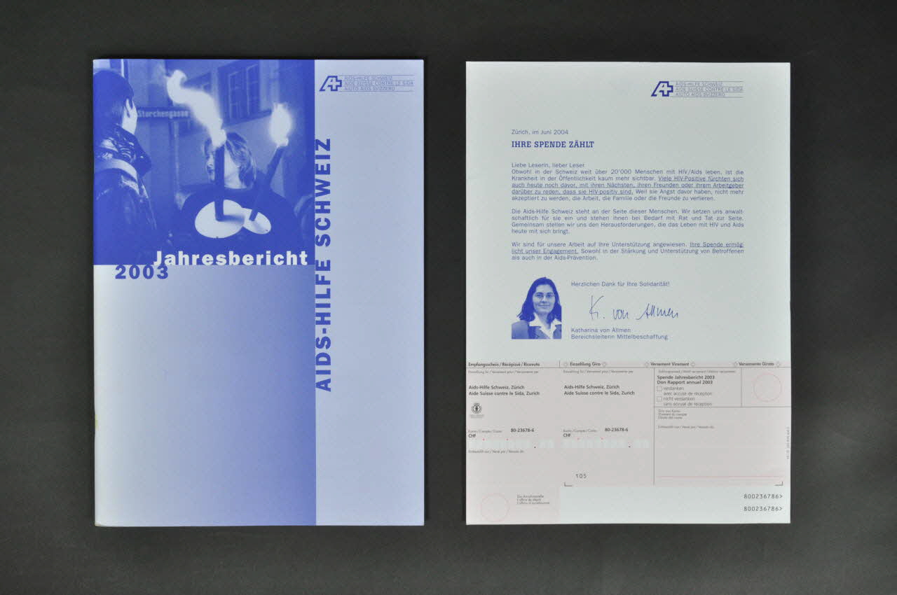Aide Suisse Contre Le Sida (Ass) BROCHURE "Jahresbericht 2003" (Rapport annuel 2003) Lorraine, France 2004 2004.119.160.1-2 Photo Mucem