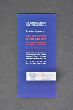 Sida Info Service - Ligne Azur Dépliant "Hablar de esto ayuda..." (En parler, ça aide...) France 2002 2003.104.4 Photo Mucem