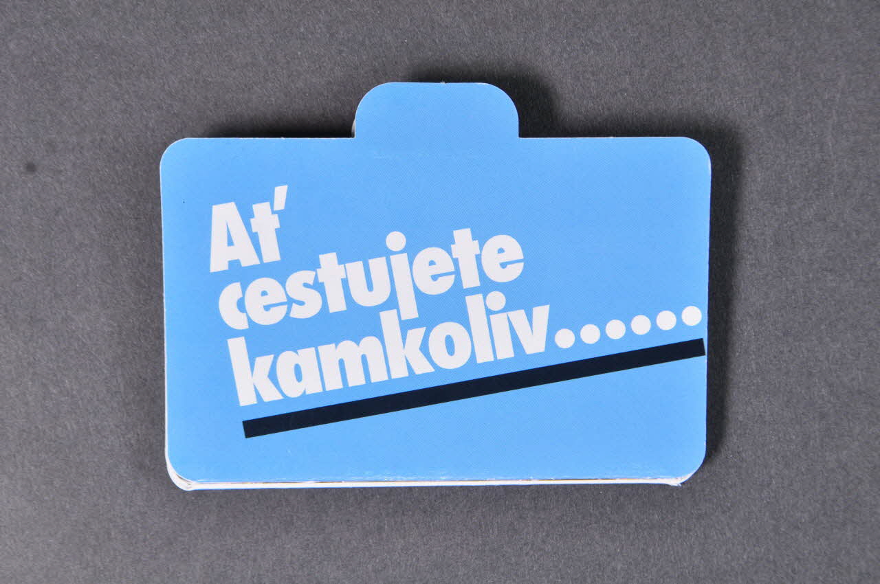 Narodni Program Boje Proti Aids, Pepino, Szu Dépliant "At' cestujete kamkoliv..." République Tchèque 2003 2005.114.14 Photo Mucem