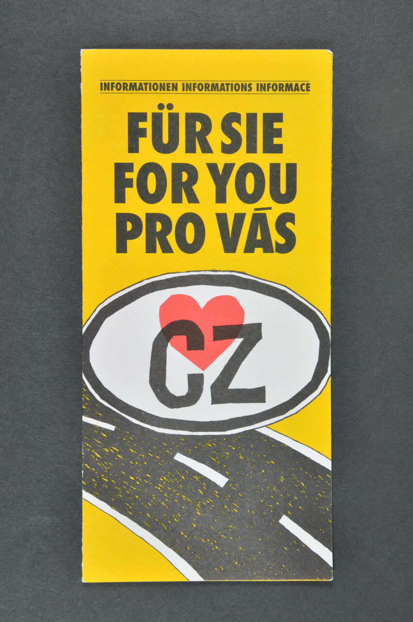 Szu Et Krajska Hygienicka Stanice Dépliant 'Für sie, for you, Pro vas" (trilingue : anglais, allemand, tchèque) République Tchèque 1998 2005.114.29 Photo Mucem