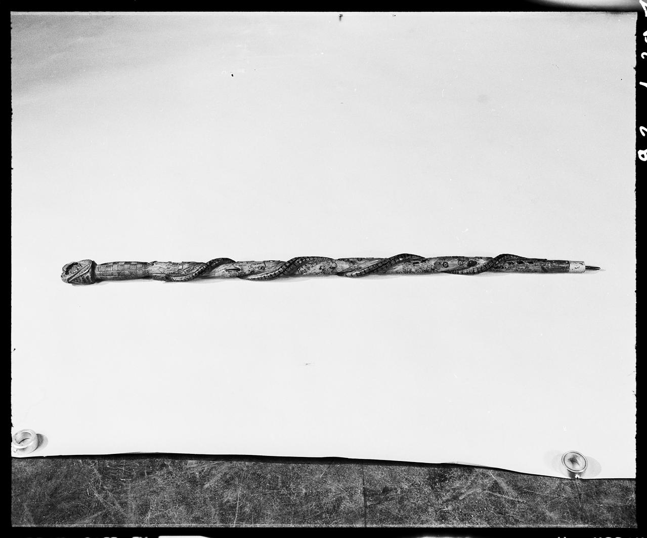 photographie Bâton de berger sculpté au couteau. "Tour de France 1952" Ph.1992.1.397  Photo