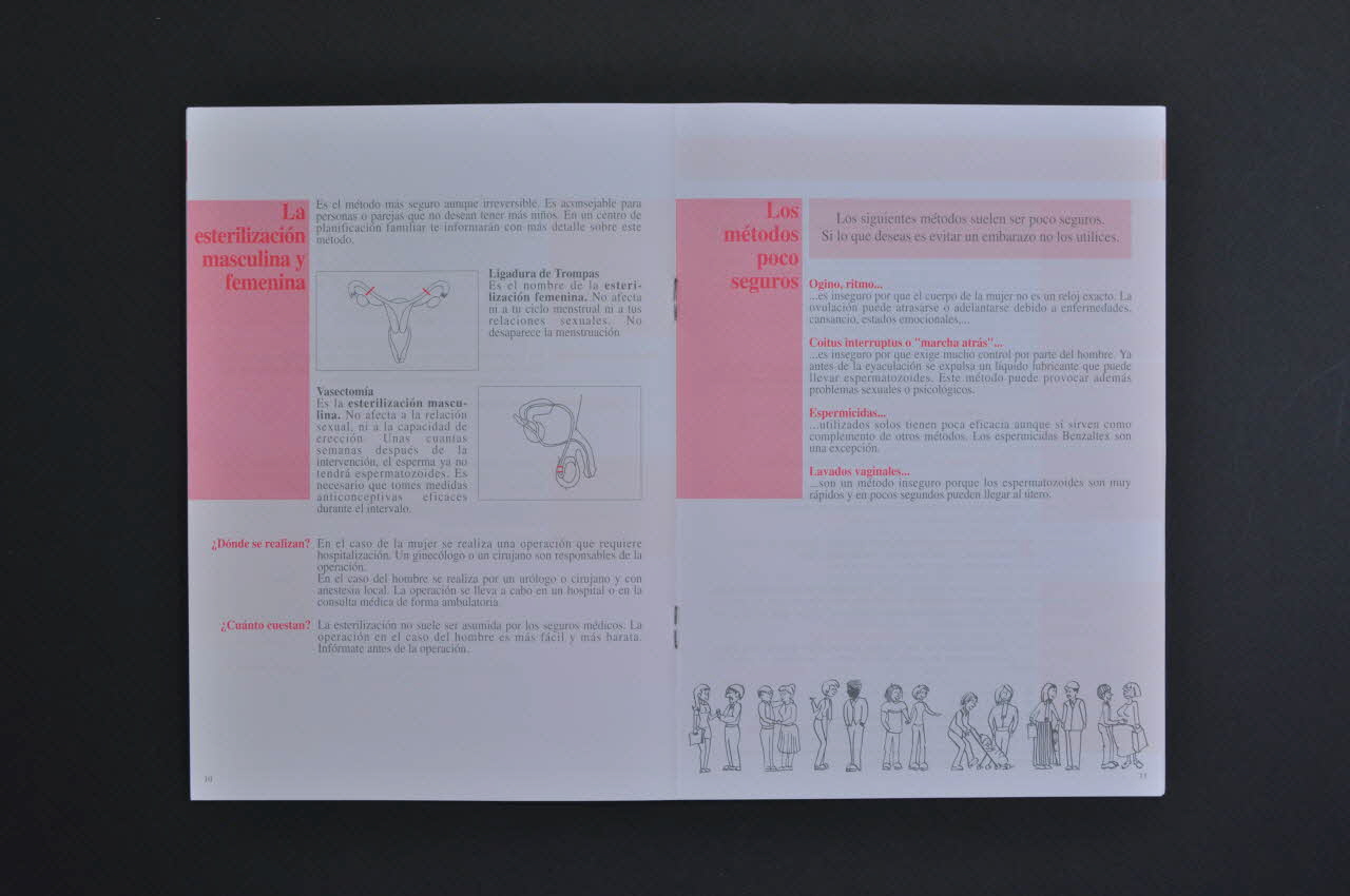 Planes (Fondation Susse Pour La Santé Sexuelle Et BROCHURE "Pareja Anticoncepcion Derechos Sida Embarazo"  (Couple, Contraception, Sida, Droits, Grossesse) Lorraine, France 2003 2004.119.19 Photo Mucem