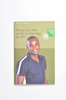 Terrence Higgins Trust BROCHURE "Pensez-vous faire un test de dépistage du VIH? A quoi vous attendre?" Grande Bretagne 2002 2003.105.41  Photo Mucem
