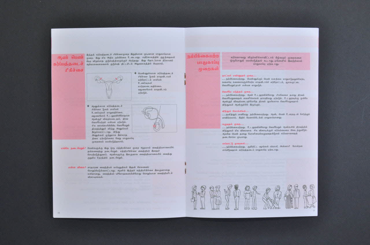 Planes (Fondation Susse Pour La Santé Sexuelle Et BROCHURE "Couple, Contraception, Sida, Droits, Grossesse" (en tamoul) Lorraine, France 2001 2004.119.20 Photo Mucem