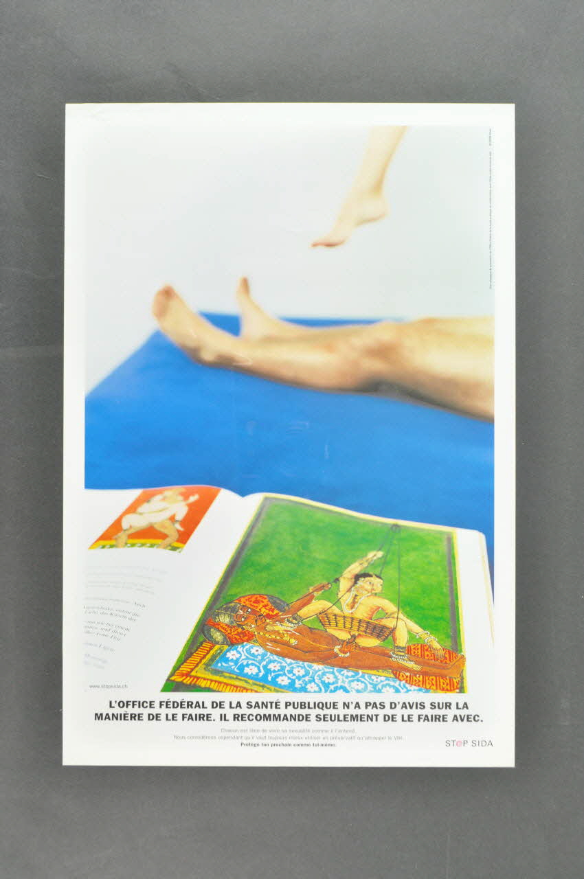 Office Fédéral De La Santé Publique, Campagne Love affiche "L'office fédéral de la santé publique n'a pas d'avis sur la manière de la faire. Il recommande seulement de le faire avec." (en français) Lorraine, France 2004 2004.119.202 Photo Mucem