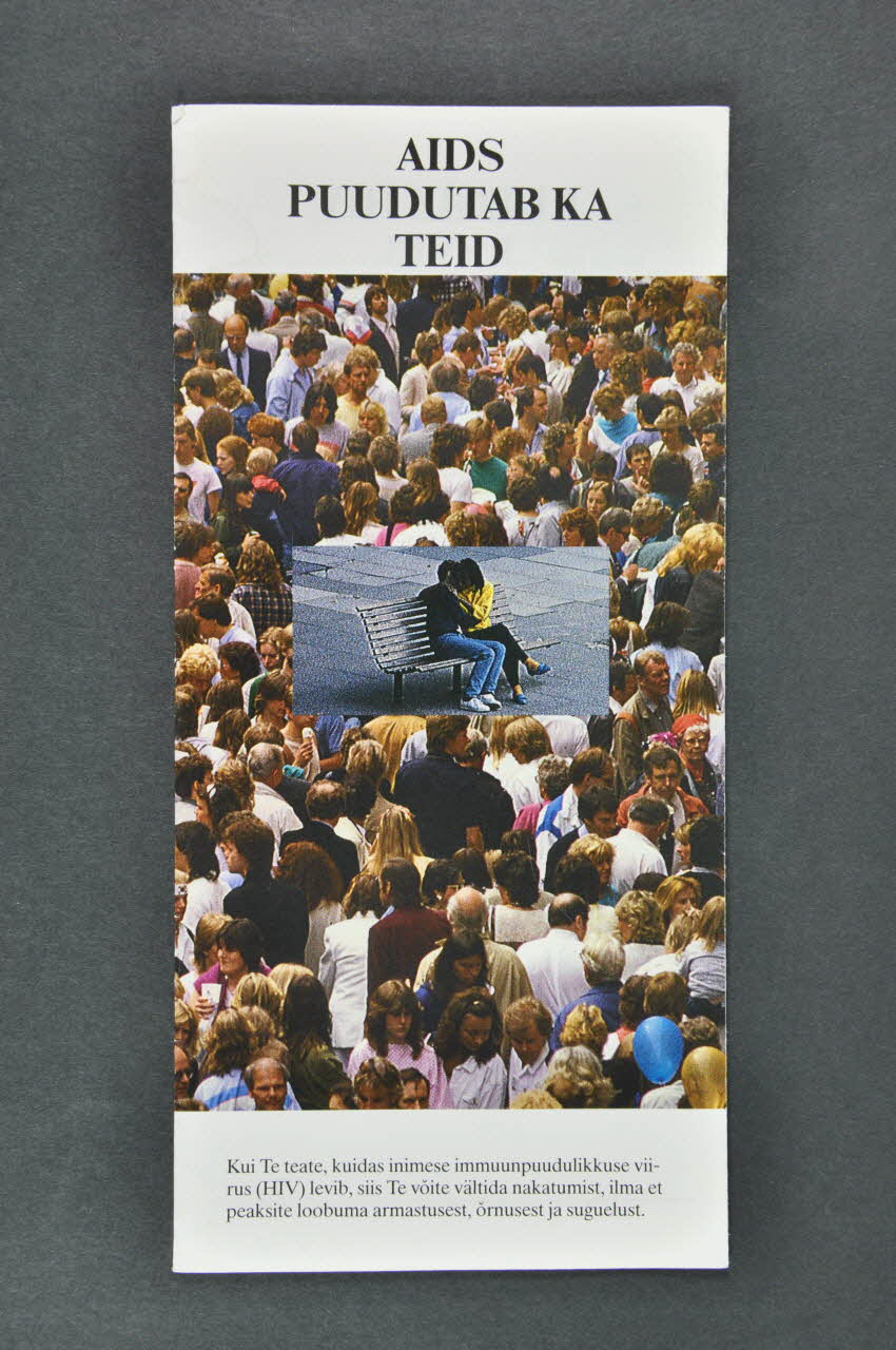 LAFA / Estonian Dépliant "AIDS Puudutab Ka Teid" (Le sida vous concerne) Estonie 1992 2005.115.19 Photo Mucem
