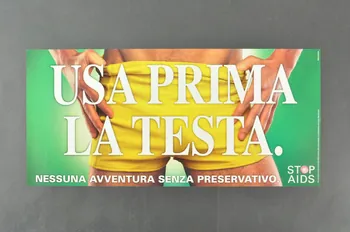 affiche "Usa prima la testa" (en italien) (Sers-toi  d'abord de ta tête) 2004.119.218 Photo Mucem